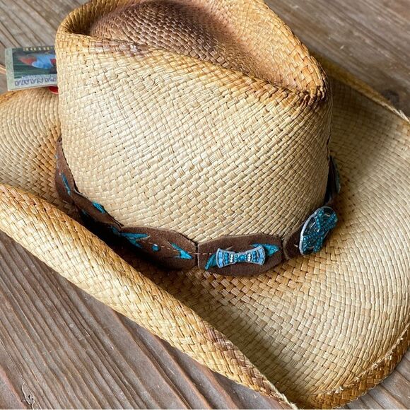 NEW Bullhide Hope Has Wings Straw Cowgirl Rodeo Hat Medium - Picture 10 of 14